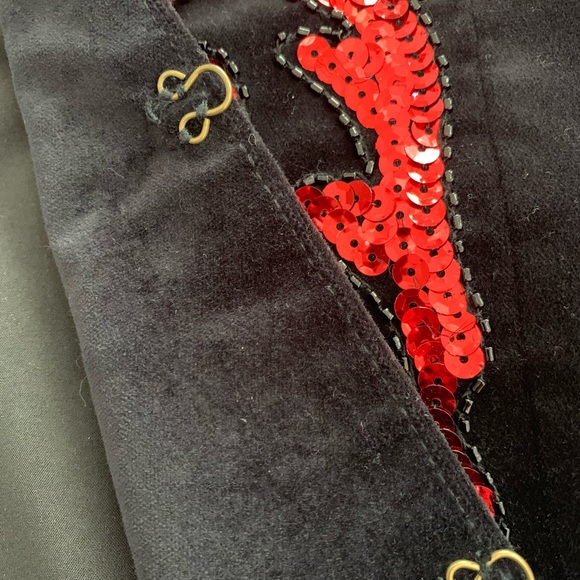 🌹DIANE GILMAN EMBELLISHED VELVET JACKET (SMALL)🌹 - Picture 4 of 16